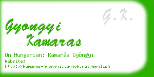 gyongyi kamaras business card