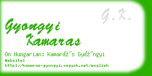 gyongyi kamaras business card